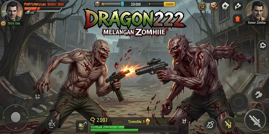Tampilan antarmuka <strong>DRAGON222</strong> saat bermain Tembak Zombie yang seru.