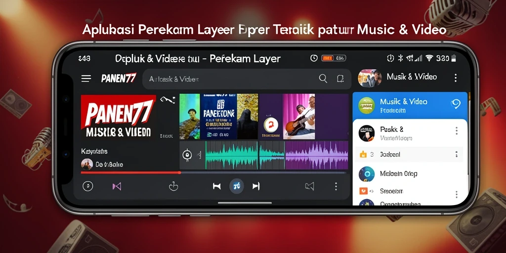 Tampilan antarmuka aplikasi Perekam Layar PANEN77 yang modern dan mudah digunakan.
