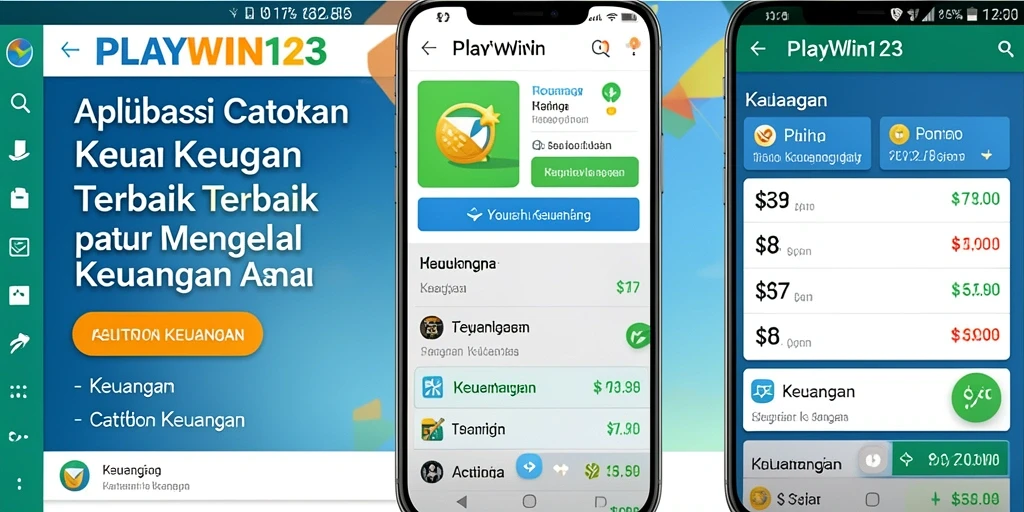 Antarmuka aplikasi PLAYWIN123 yang sederhana dan fungsional untuk Catatan Keuangan.