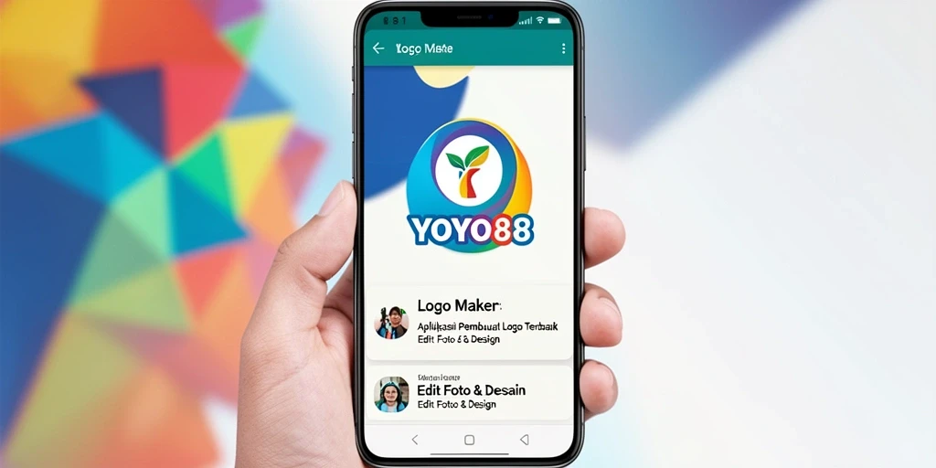Antarmuka pengguna YOYO88 yang ramah pengguna untuk mendesain logo.