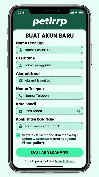 Buat Akun Baru petirrp dengan Mudah